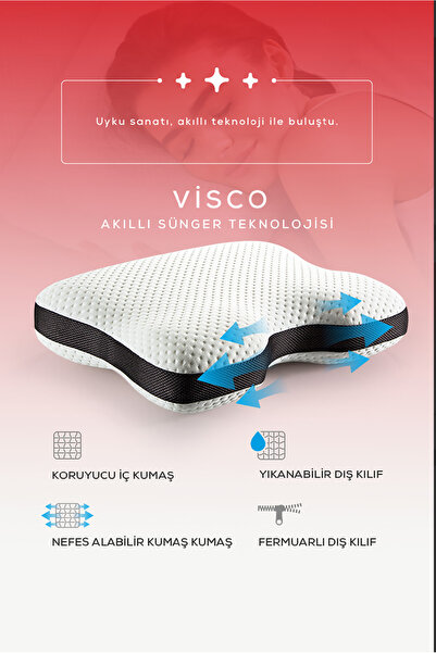 PUFYMAX Orthopedic Snoring Pillow, Visco Particle Snoring Reduction-Prevention Neck Support Pillow (Byz)