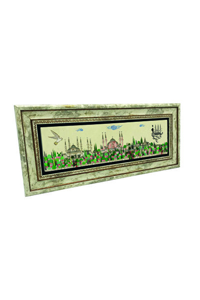 Sadrazam Istanbul B cu imprimeu Pictură cu piatră naturală 20cm x 46cm |   UdG-70