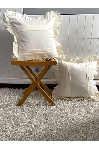 Hayalperest Ruffle Detailed Throw Pillow 1 Piece