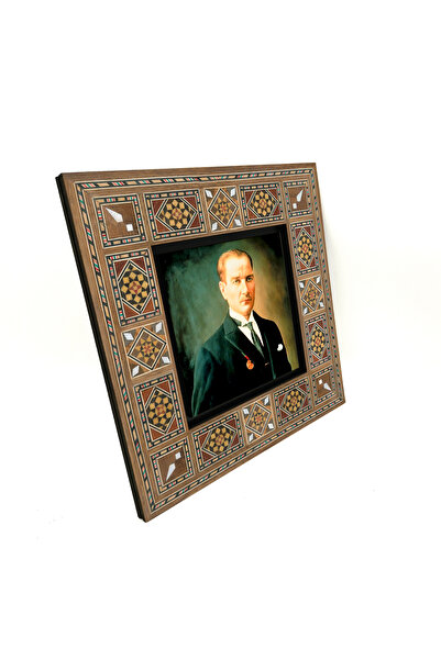Sadrazam Tablou din lemn MDF imprimat Atatürk 20cm x 20cm | KRT-101