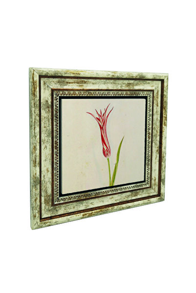 Sadrazam Османска картина с тюлипани, отпечатана върху естествен камък, 25 см...