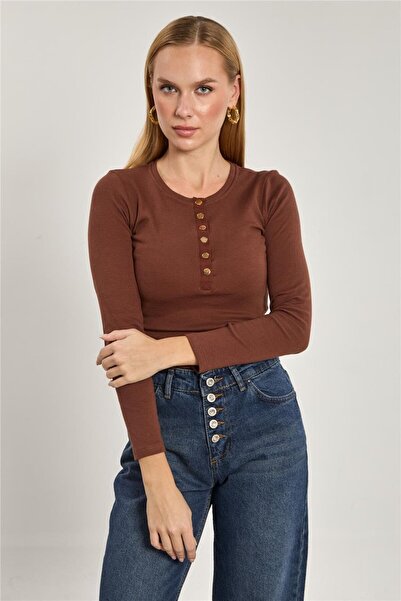 BARRELS AND OIL Women's Long Sleeve Bodysuit with Snap Buttons on the Front -...