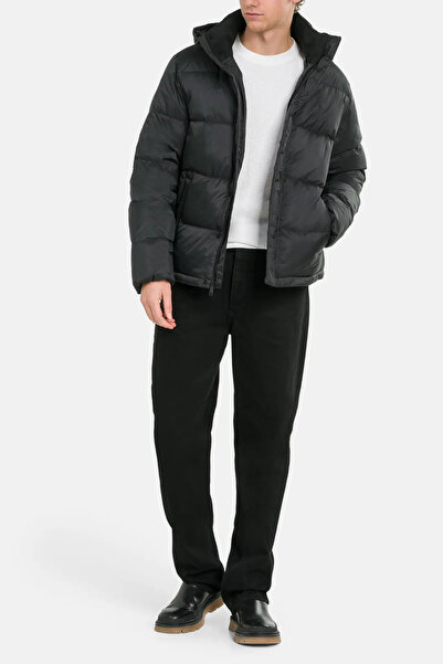 Calvin Klein Long Sleeve Removable Hooded Inflatable Men's Black Coat Lz04Rd594G