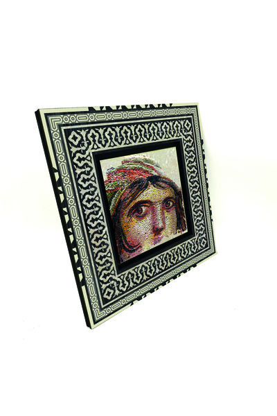 Sadrazam Mozaiu Fata Gypsy cu imprimeu Tabla din lemn MDF anatolian 20cm x 20cm |   KRT-146