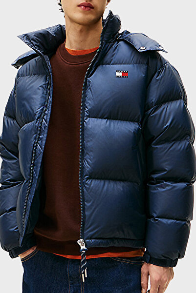 Tommy Jeans Relaxed Fit Çıkarılabilir Kapüşonlu Su İtici Şişme Mont Erkek MON...