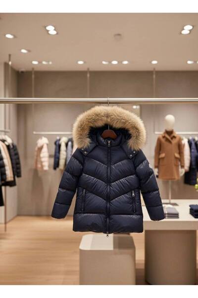 YusGos Girl's Waterproof Inflatable Jacket with Hidden Hooded Zipper Pockets (Ages 2-15)