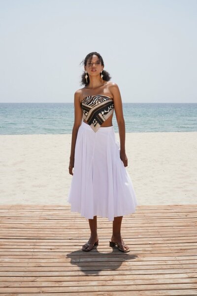 ALPACO Μάξι φούστα με λεπτομέρεια ραφής