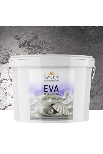 YaYa Color Luxury Decorative Paint, Eva Madreperla with Glass Flakes, Black, 2.5 Liters