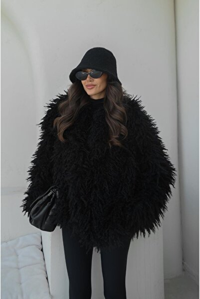 Havoş Black Powell Faux Fur Coat