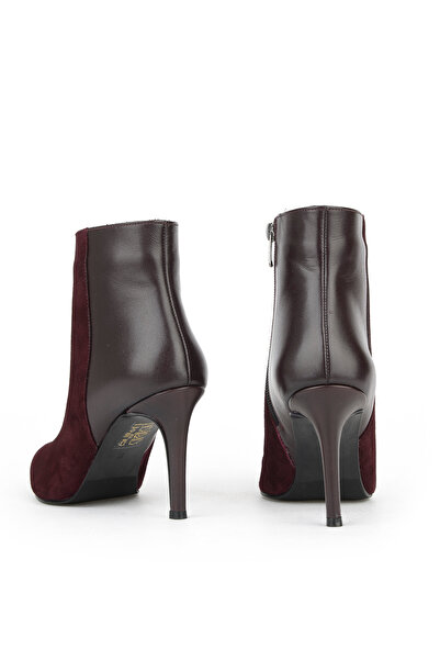 Ziya , Women's Genuine Leather Boots 1531030Z25104 Claret Red