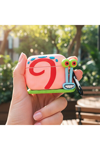 CaseOnn حافظة Apple AirPods الجيل الرابع/ANC مع شخصيات كرتونية ساليانغز جراي