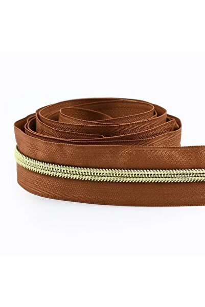 HOBİ KAHVERENGİ Fermuar Şık ve Dayanıklı Metrelik Çanta Fermuarı Uzun Ömürlü Yastık Fermuarı 1 Metre