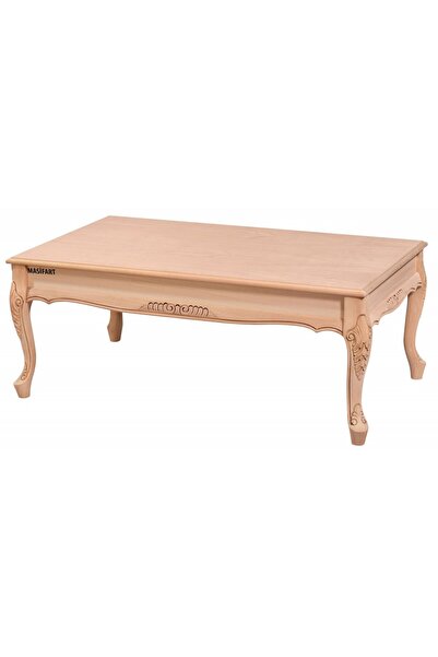 Masifart Pater Nil Lükens Oymalı Orta Sehpa Cilasız Ham