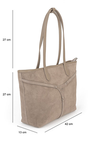 Ziya , Women's Genuine Leather Shoulder and Hand Bag 153979Z5018 Sand