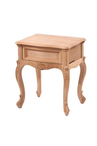 Masifart Octav Tek Çekmeceli Kristal Komodin Cilasız Ham