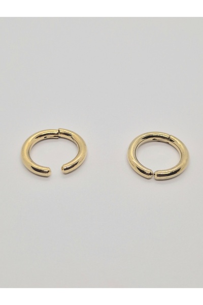 Set Stainless Steel Compression Non Piercing Thick Bar Ring Earring (Inner Diameter: 12 mm Width: 16 mm)(Thickness 2.5mm)