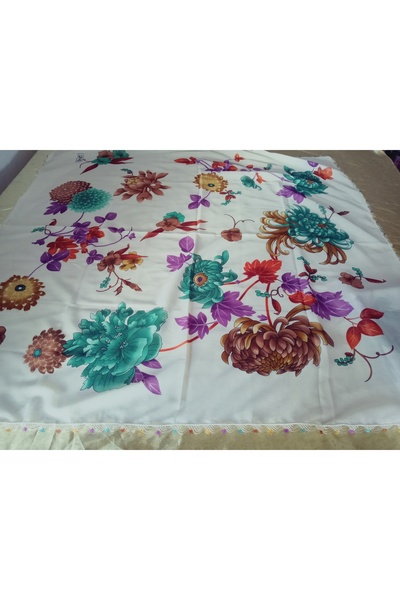 REYHAN Cenk and Zarif Handcrafted Needlework Embroidery/Yemeni Needlework/Tulle Handwork/Head Covering