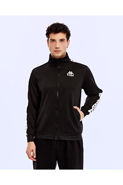 Kappa 222 Banda Andry Full Zip Erkek Siyah Fermuarlı Eşofman Üstü
