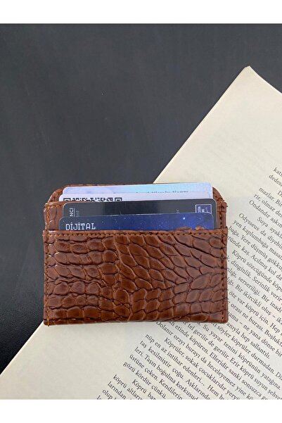 Zoula Women's Faux Leather Croco Card Holder, Unisex Card Holder