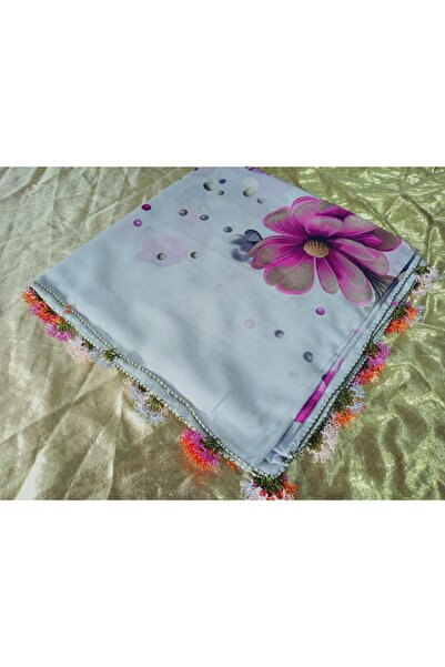 Cenk Reyhan Handmade Needlework Writing, Scarf, Yemeni, Mevlit Shawl, Gift, 4 Sides Embroidered