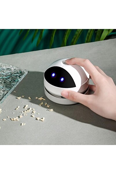 Generic Mini Desktop Vacuum Cleaner USB Rechargeable Portable Crumb Sweeper for Keyboard Pet Hair Dust