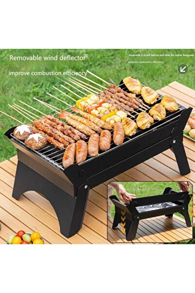 Tradeo Quadra Fold Portable BBQ Grill – Compact, Foldable, Outdoor Cooking for Camping & Travel
