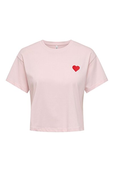 ONLY Damen T-Shirt - ONLBRIANNA LIFE O-NECK TOP BOX, Rundhals, Cropped, Regul...