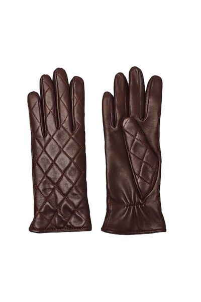 OEM Women's winter lined gloves Berta, nappa leather, cashmere lining, Melanz...