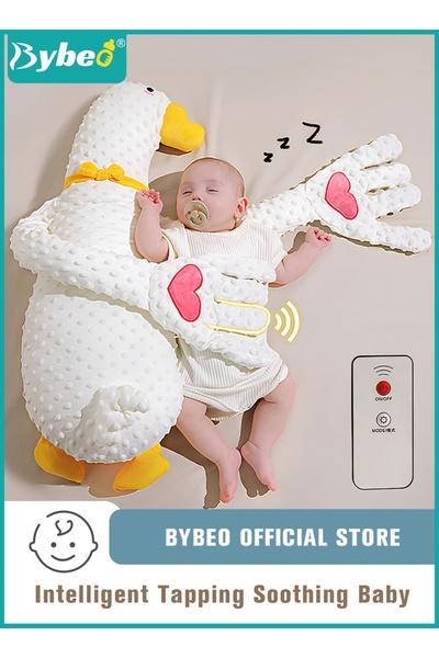 BYBEO دمية مهدئة لنوم الطفل مع راحة يد مهدئة أوتوماتيكية، وسادة تربيت لحديثي ...