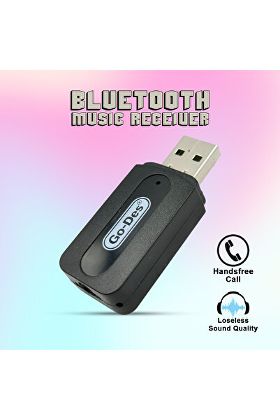 Go-Des GD-BT103 Bluetooth V2.1+EDR USB/AUX Wireless Audio Receiver for Car & Home Music