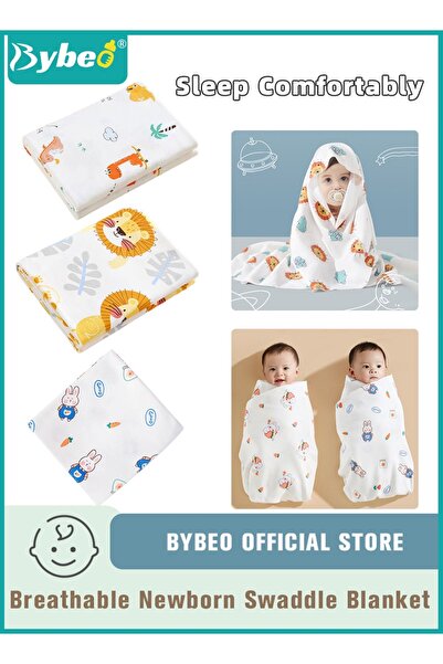 BYBEO 3 PCS Baby Swaddle Blanket for Newborn Infant Swaddling Wrap Babies Sle...