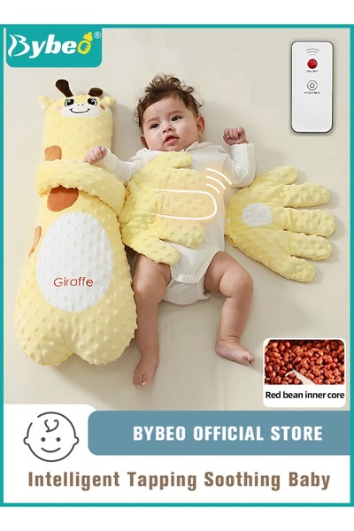 BYBEO Baby Sleep Soothing Doll with Automatic Soothing Palm, Newborn Patting Pillow, Baby Sleep Soother, B