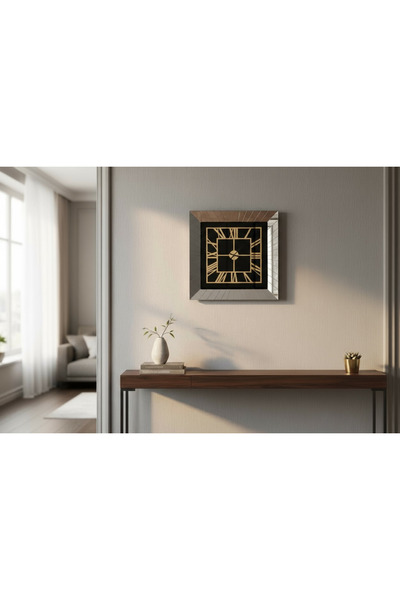 Amisos Dekor 70 cm Kare Havuz Model Bronz Aynalı Gold Pleksi Dekoratif Duvar ...