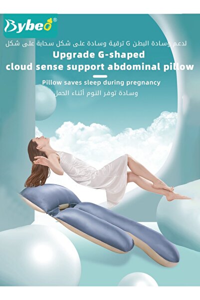 BYBEO Pregnancy Pillows for Sleeping, Maternity Women U Shaped Full Body Pillow with Detachable and Adjust