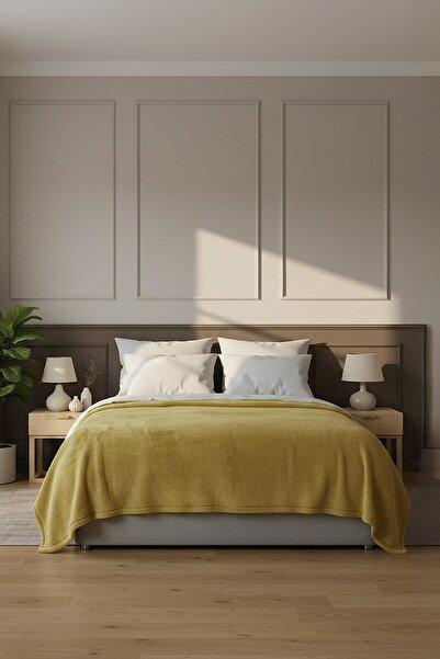 Soley Pufina | Single Rabbit Fur Textured Plush Blanket & Bedspread | 150X220