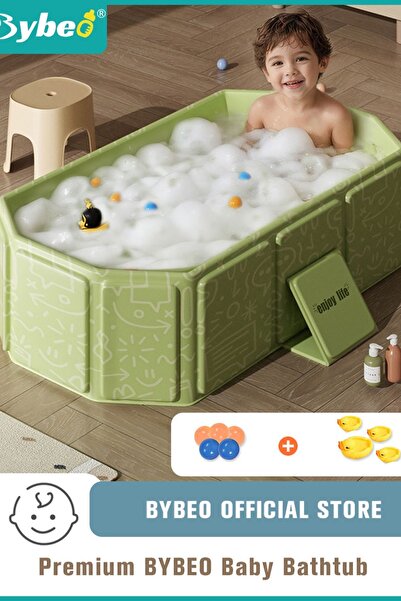 BYBEO Baby Bath Tub, Collapsible Baby Bathtub,Portable Bath Tub with Non-Slip...
