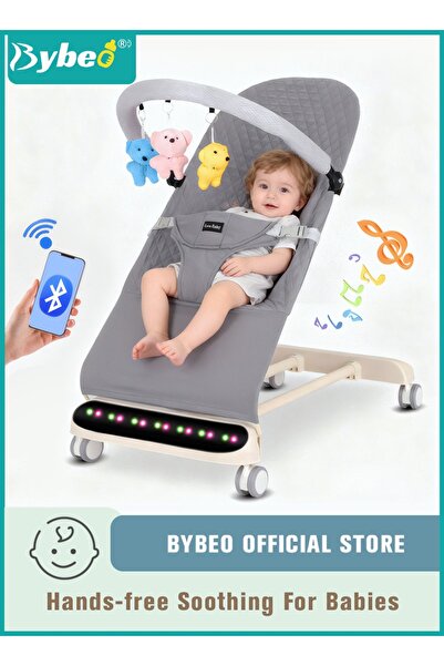 BYBEO Baby Bouncer, Infant Rocker, Portable Baby Swing Chair, Durable Bouncer...