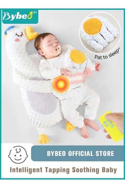 BYBEO Baby Sleep Soothing Doll with Automatic Soothing Palm, Newborn Patting Pillow, Baby Sleep Soother, B