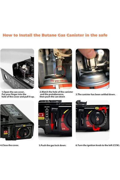 Yuwell YU WELL Portable Camping Stove with Carry Case, Butane Stainless Steel Single Burner