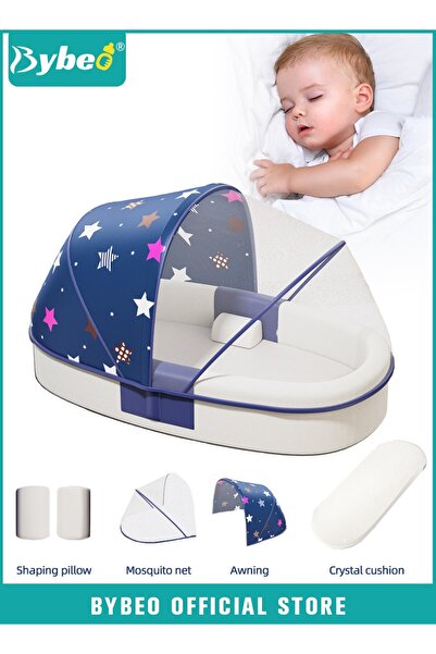 BYBEO سرير استرخاء للأطفال، عش للأطفال، أسرّة نوم محمولة للأطفال حديثي الولادة، سرير استرخاء للأطفال أثناء السفر للأولاد والبنات