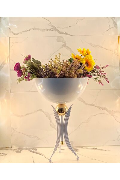 Decodelight Model de înger decorativ modern, cu picioare albe, vază mare pentru sufragerie, accesoriu decorativ pentru masă