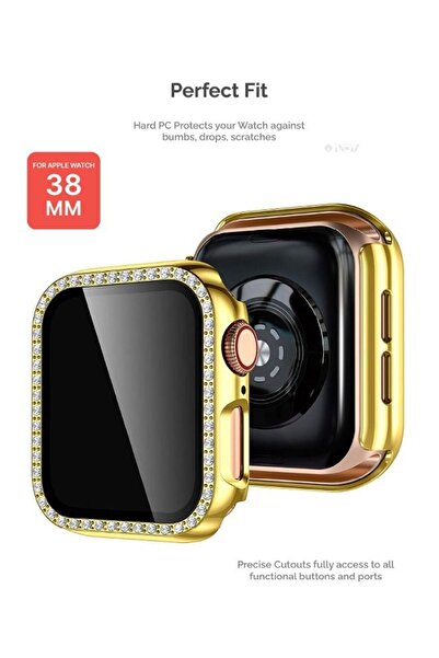 ineix Diamond Accented Case With Screen Protector For Apple Watch 38mm