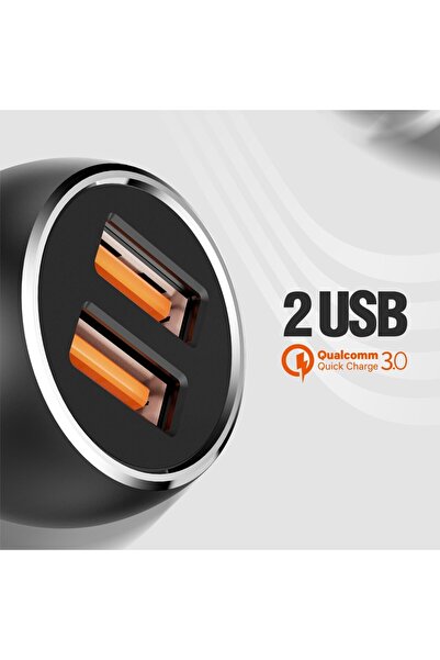 LDNIO شاحن سيارة معدني C503Q: منفذ USB مزدوج، أقصى خرج 36 وات، شحن سريع QC 3.0، مدخل تيار مستمر 12-24 فولت