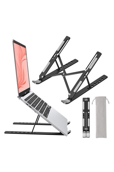 Generic Foldable Laptop Stand – Adjustable, Portable, Ergonomic Riser for 10–18" Devices