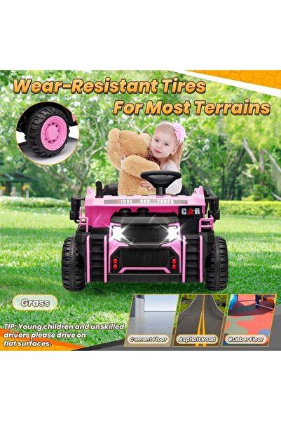 Generic 12V Electric Dump Truck for Kids — Large 2-Seater, 4 Motors, Remote Control, Music Player