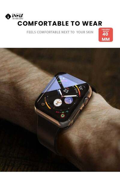 ineix Tempered Glass Screen Protector With Case For Apple watch 40 mm