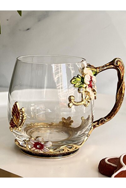 ROSSEV Flora Camellia Floral Glass Mug