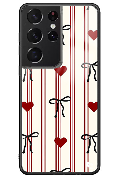 WANNA PROTECT حافظة هاتف سامسونج جالاكسي إس 24 ألترا الفاخرة ذات النمط القلبي...