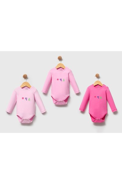Ramel Kids Ramel Petit - 3-Piece Organic Baby Long Sleeve Bodysuit Set