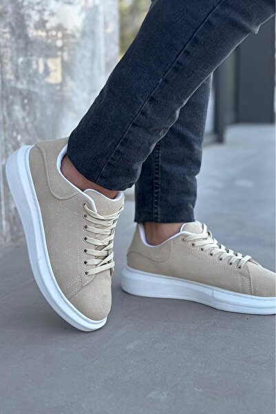 Luis Toronto Lt101 Cream Suede Men's Sneaker
